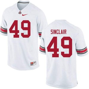 NCAA Ohio State Buckeyes Men's #49 Darryl Sinclair White Nike Football College Jersey FIX6245OW